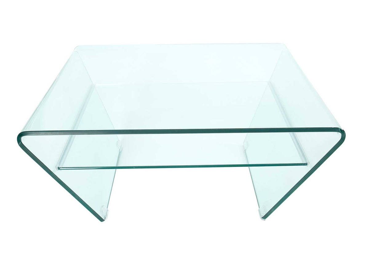 Table basse design en verre trempé