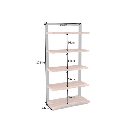 Étagère en bois d'acacia massif