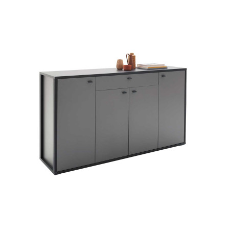 Meuble buffet gris moderne 165 cm