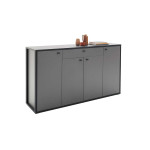 Meuble buffet gris moderne 165 cm