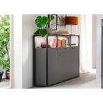 Meuble buffet haut gris moderne