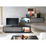 Meuble TV mural gris anthracite moderne