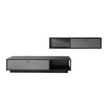 Meuble TV mural gris anthracite moderne