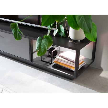 Grand ensemble tv gris anthracite moderne