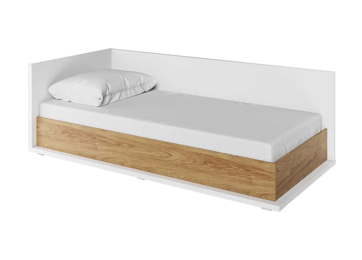 Lit coffre 90x200 avec sommier et matelas