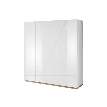 Armoire dressing et rangement blanche 4 portes