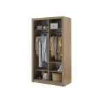 Armoire coulissante avec miroir chêne Shetland