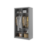 Armoire coulissante grise dressing et rangement