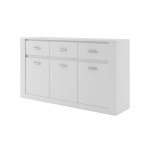 Buffet blanc 3 portes 3 tiroirs 160 cm