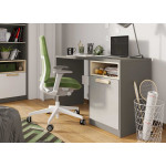 Bureau enfant gris graphite et gris clair