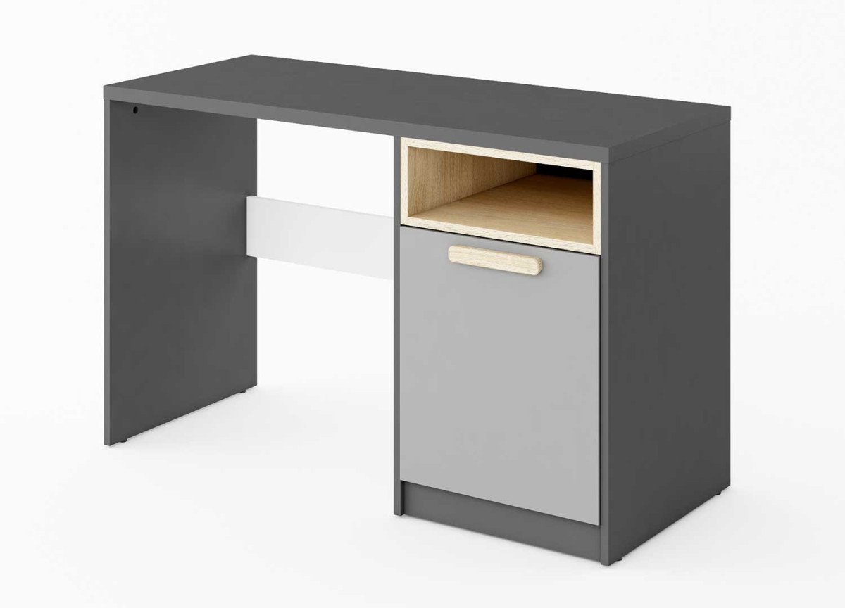 Bureau enfant gris graphite et gris clair