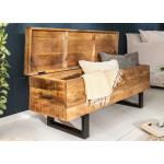 Banc coffre en bois original de manguier