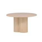 Table basse ronde en bois 80 cm chêne chaulé