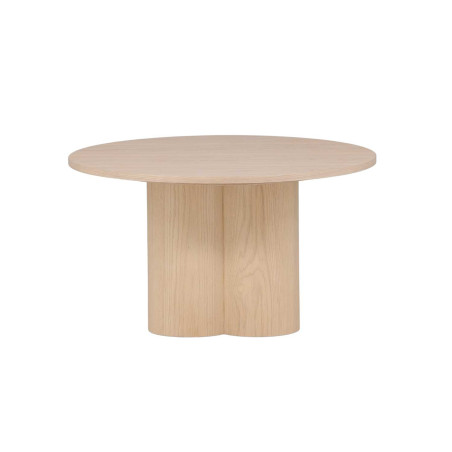 Table basse ronde en bois 80 cm chêne chaulé