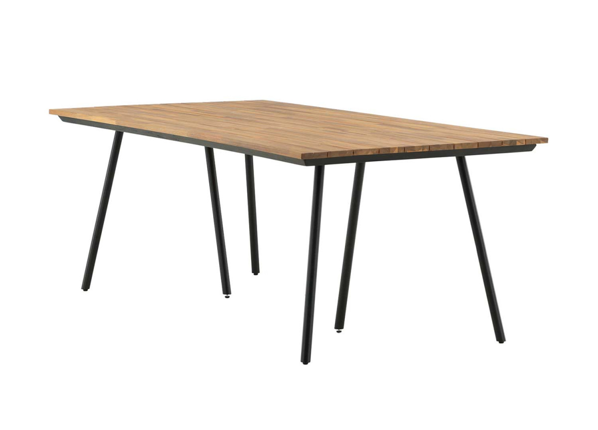 Table de jardin en bois d'acacia huilé 200 cm