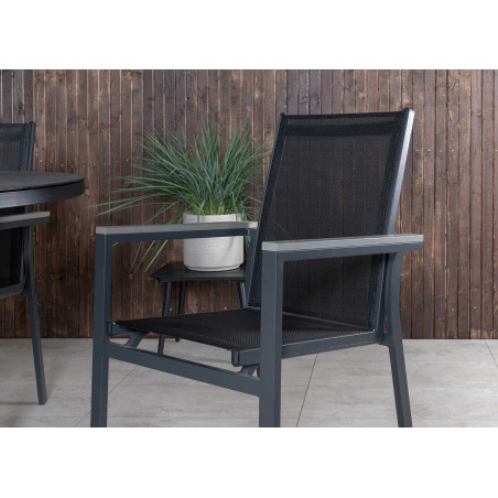 Chaises de jardin design en aluminium noir