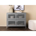 Meuble commode métal gris 90 cm