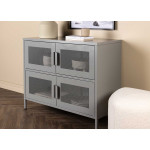 Meuble commode métal gris 90 cm