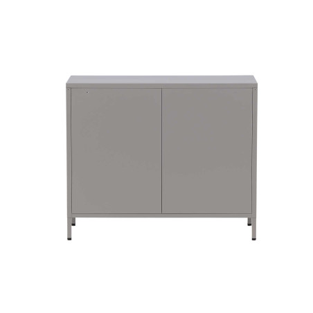 Meuble commode métal gris 90 cm