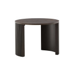 Table d'appoint ronde couleur bois moka