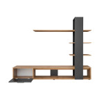 Meuble TV 190 cm noir et bois