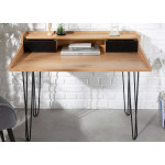 Bureau secrétaire 110 cm aspect chêne