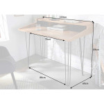 Bureau secrétaire 110 cm aspect chêne