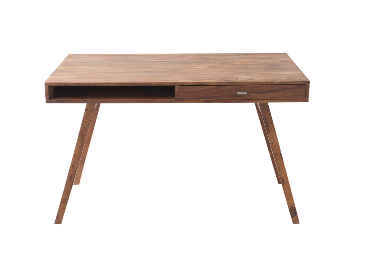 Bureau console en bois massif 120 cm