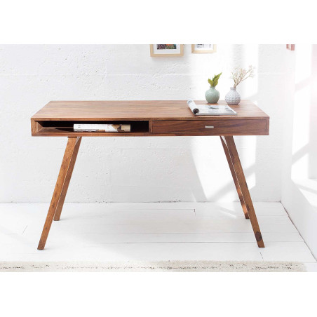 Bureau console en bois massif 120 cm