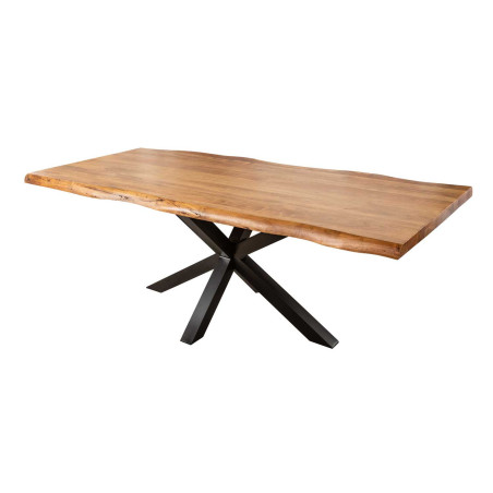 Table de repas 220 cm acacia et métal