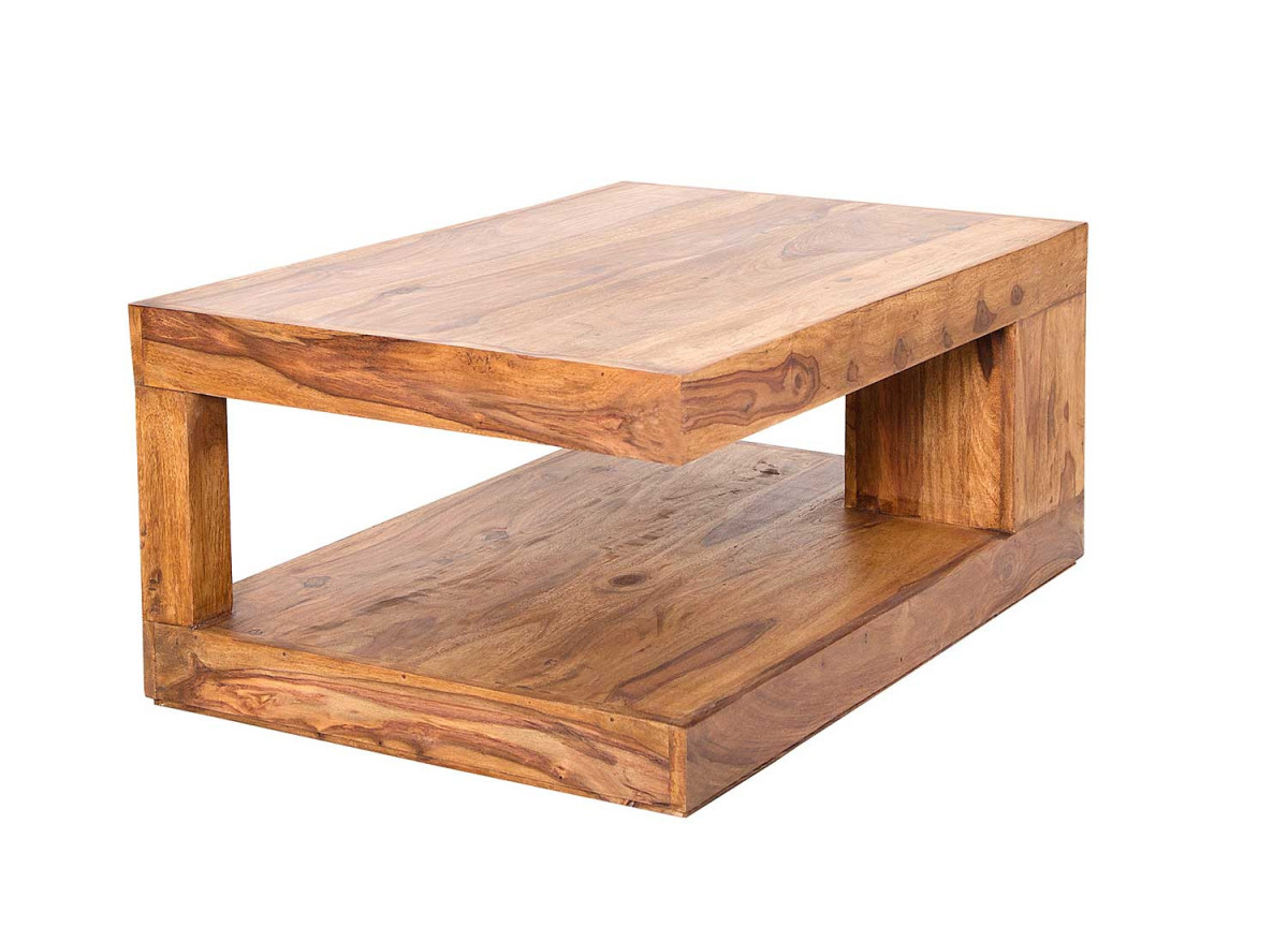 Table basse originale en bois massif