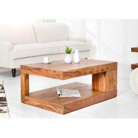 Table basse originale en bois massif