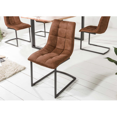 Chaises cantilever marron