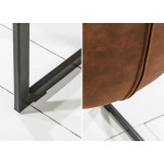 Chaises cantilever marron