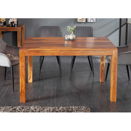 Table de repas rectangulaire en sesham 140 cm