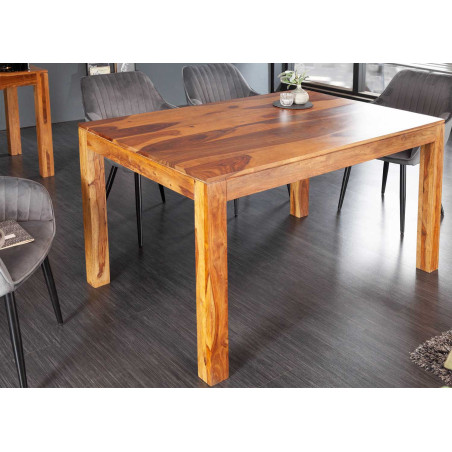 Table de repas rectangulaire en sesham 140 cm