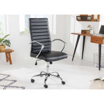 Fauteuil de bureau simili cuir noir