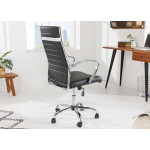 Fauteuil de bureau simili cuir noir