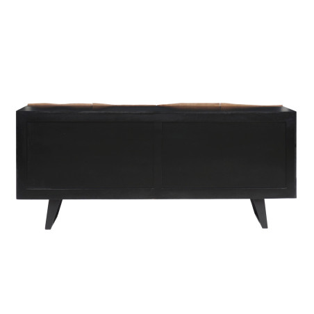 Buffet noir et bois 180 cm