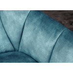 Fauteuils rotatifs velours bleu