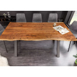 Table repas industriel en acacia 180 cm