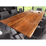 Table repas industriel en acacia 180 cm