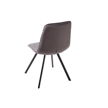 Chaises velours gris foncé