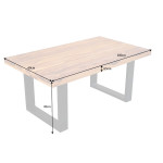 Table basse 100 cm sesham massif