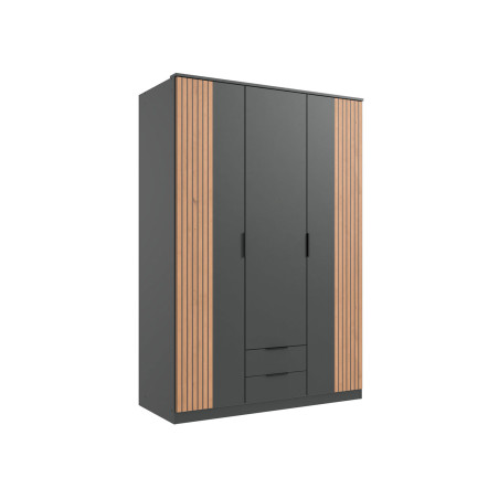 Armoire penderie 3 portes 2 tiroirs