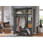 Armoire penderie 3 portes 2 tiroirs