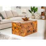 Table basse cube 90 cm en teck