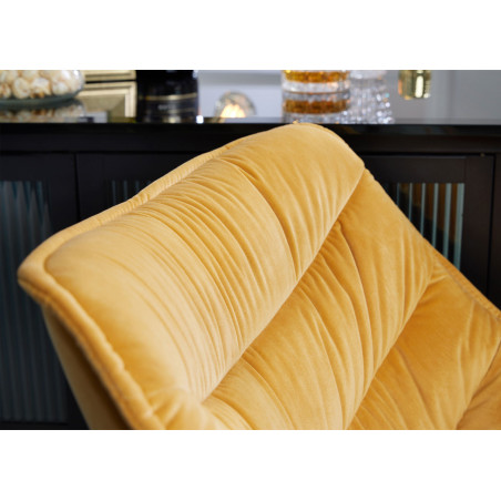 Fauteuils de bar modernes velours jaune