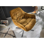 Fauteuil de relaxation jaune moutarde