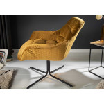 Fauteuil de relaxation jaune moutarde